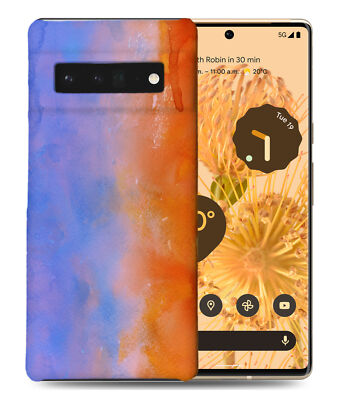 CASE COVER FOR GOOGLE PIXEL|ORANGE PURPLE WATERCOLOR 48