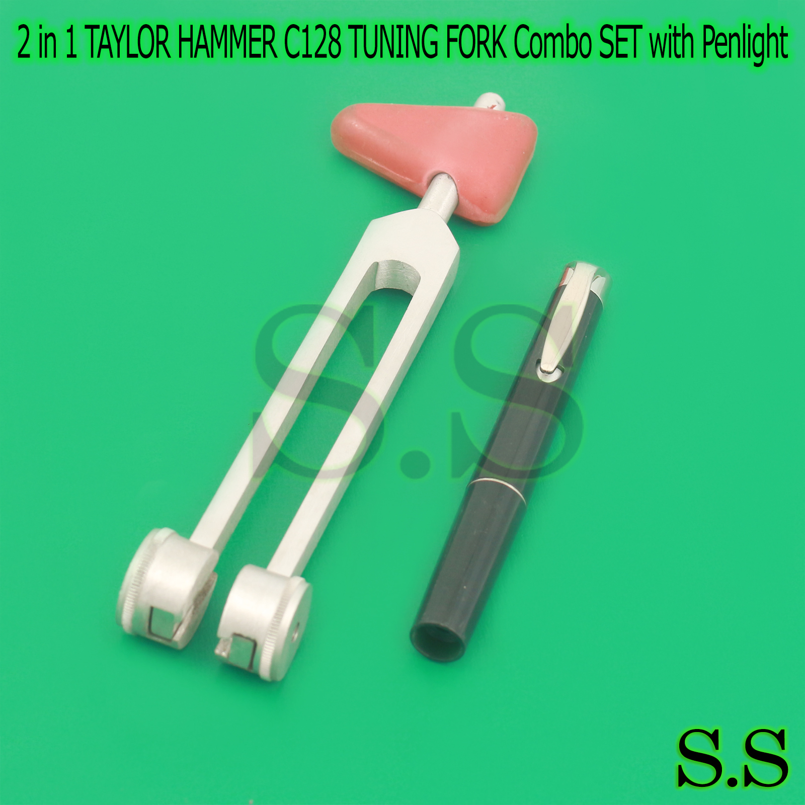 Set Combiné Marteau De Réflexe Taylor C128 + Diapason - Pour Examens Neurologiques, 2 En 1