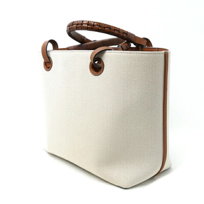 【関税送料込】Loewe Cabas Anagram Small tan トートバッグ Loewe - Anagram Ecru & Tan Small Canvas Tote | Mitchell Stores