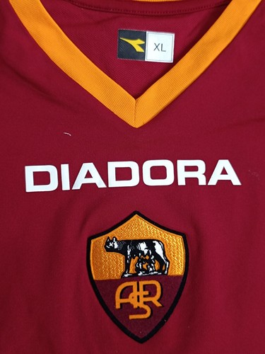 Maglia calcio Roma match worn MANCINI 2006 2007 Diadora Serie A XL Home - Foto 8 di 10
