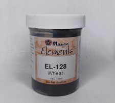 Mayco Elements Ceramic Glaze EL-128 Wheat USED 4 Oz Jar
