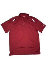 Nike Golf Tour Performance Mens Polo Shirt XL Red White Short Sleeve Dri-Fit C18