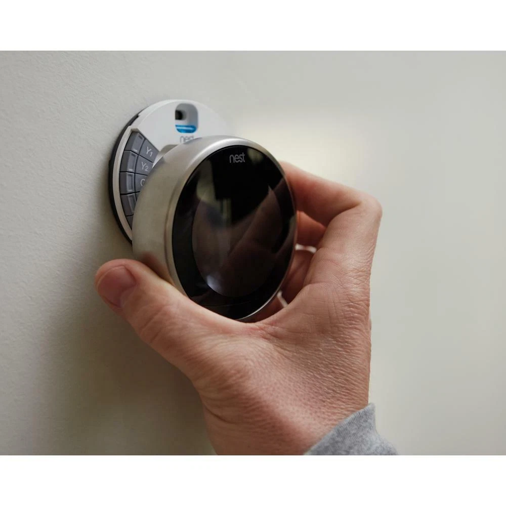 Certified: Google Nest 3rd Gen Learning Thermostat Kit Stainless Steel T3007ES
