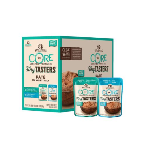 Wellness CORE Tiny Tasters Wet Food, Complete & Balanced Natural Pet Food, Made - Picture 1 of 8