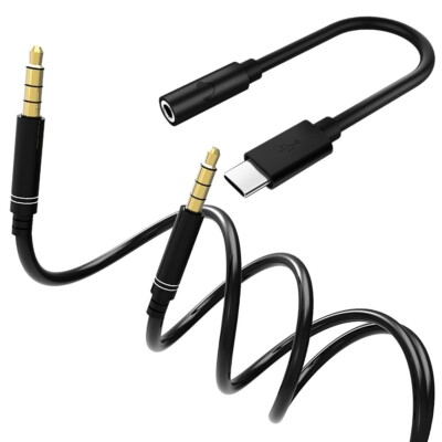 Unisex Type-C Durable High Grade 3.5MM Male to Male Headphone Cable for HTC U12+