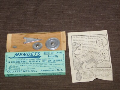VINTAGE KITCHEN MENDETS MEND ALL LEAKS COOKING UTENSILS NEW OLD STOCK