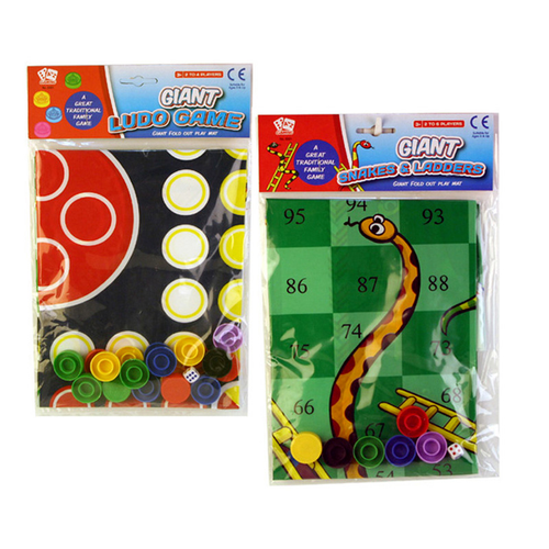 Giant Snakes and Ladders or Ludo Play Mat Traditional Children's Game ...