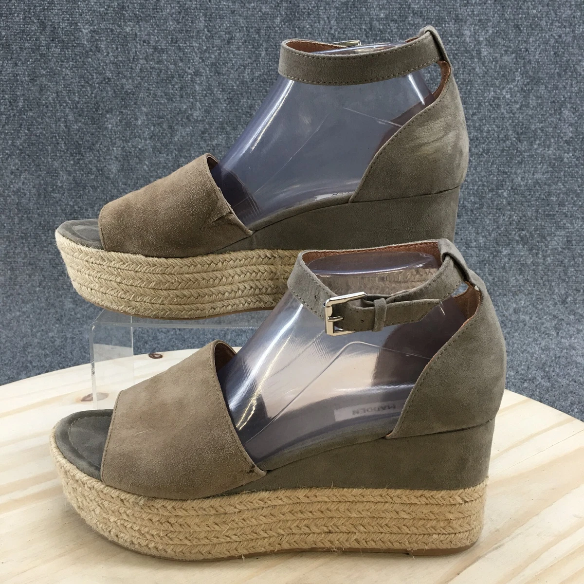 Steve Madden Sandals Womens 9 M Apolo Wedge Espadrille Ankle Strap