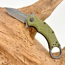 Fox Edge Emerson Wave Ball Bearing Pivot Pocket Knife Tanto Karambit FE-015 G10