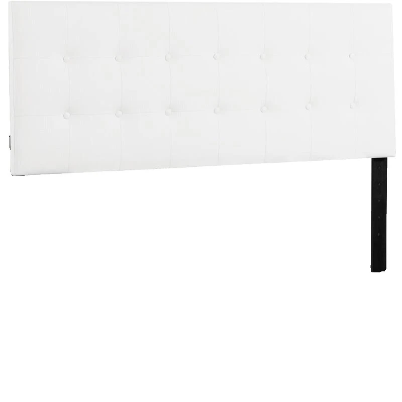 实木白色床和床头板