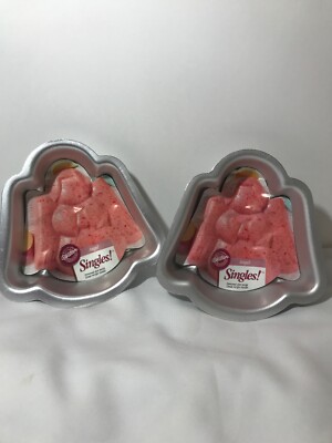 Wilton Singles Christmas Angel Cake Pan With Insert Mini Single Holiday Lot Of 2