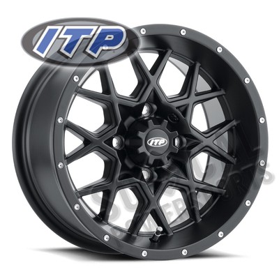 ITP Storm 14x7 4/110 Hurricane Blk 5+2 TRX500FM7 Rubicon 4X4 w/PS DLX IRS (2016)