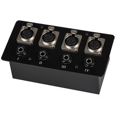 Floor / Surface Mount Stage Box with Four XLR Female and Fou