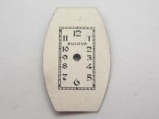 Watch Dial Vintage Pearl Bulova 24.2mm by 14.8mm Black Numeral Markers New Old S