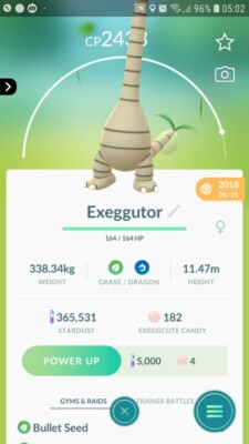 Alolan Exeggutor Pokemon Tr@de Go