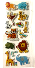  76 Baby Jungle Animals Bird Puffy Sticker Sheet Gift Character Kid Star Reward