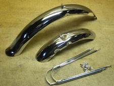 Schwinn Bicycle Stingray Orange Apple Krate Chrome Fender Set Razor Edge Riveted