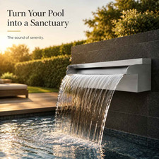 Pool Wasserfall 30cm Edelstahl 304 Schwimmbad Fontäne Wasserspiel