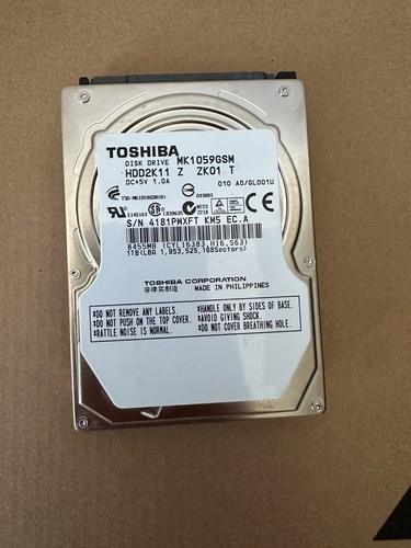 Toshiba MK1059GSM HDD 1TB SATA Festplatte 2,5"