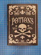 Potions False Book Halloween Prop Decor Witch Skull Gothic Style Decoration