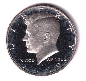 1989 S Proof Kennedy Half Dollar 50c from Proof Set #860
