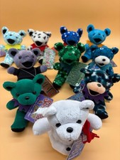 Lot of 10 Jack Rack Dancing Bears Grateful Dead Style Plush w/ Tags Rare Set