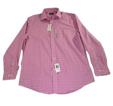 Lauren Ralph Lauren Dress Shirt Mens 16 32/33 Large Ultraflex Pink Check NWT