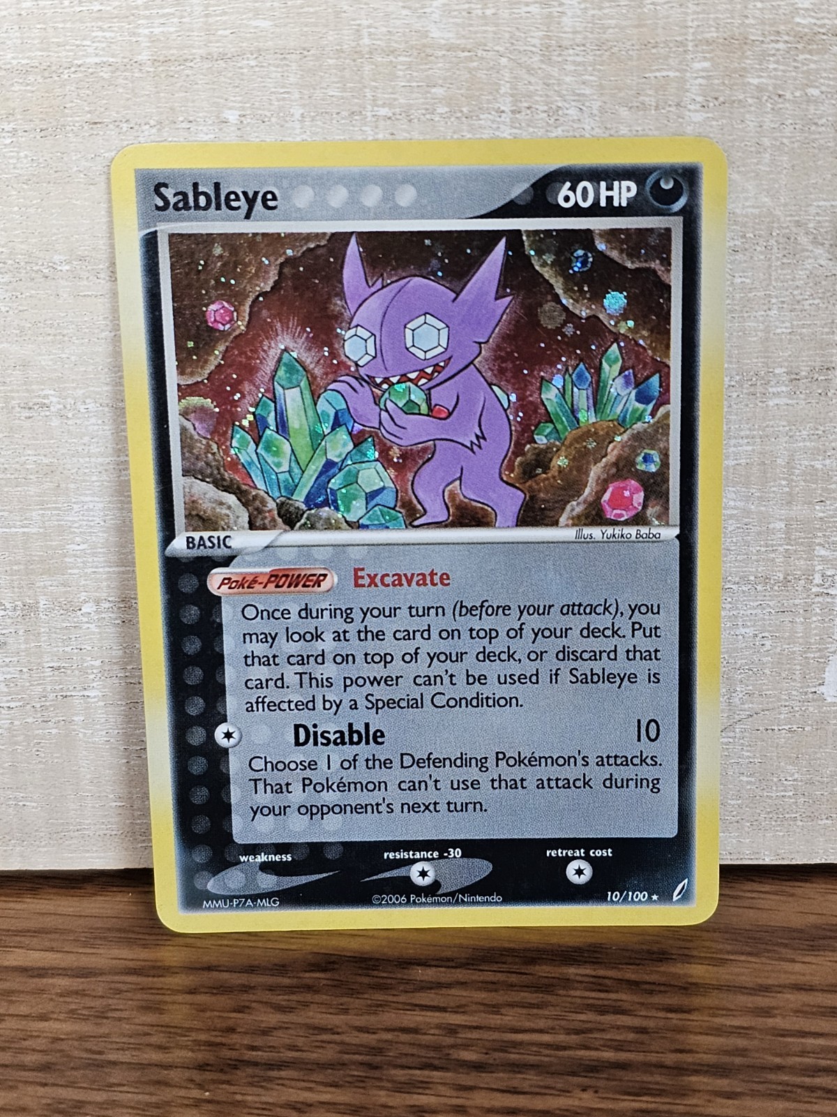 Pokemon Card TCG EX Crystal Guardians Sableye 10/100 Holo Rare