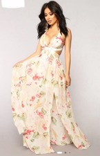 Floral Halter Maxi Dress by Fashion Nova. Sexy summer dress. New. Size M