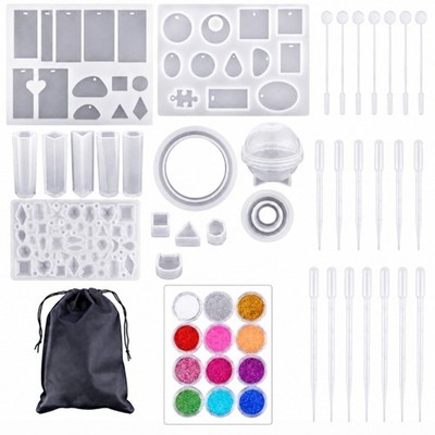DIY Resin Casting Mold Kit Silicone Molds Tools Jewelry Making DIY Set