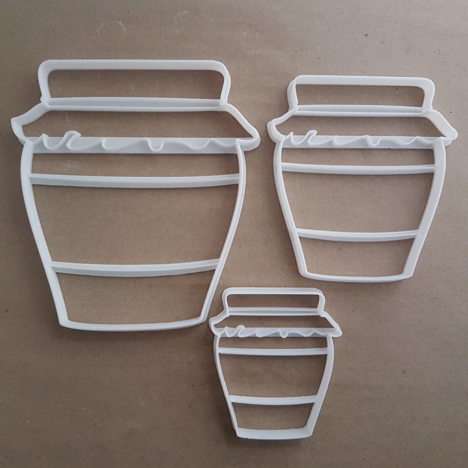 Miel Mermelada Bote Comida Regalo Decoración Forma Galleta Cortador Masa Fondant