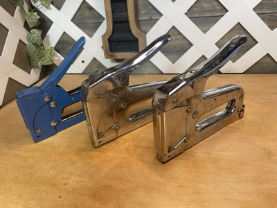 Lot Of 3 Arrow Heavy Duty Hand Staplers, T-55N, T-25M, T-18, T-25M Missing Part
