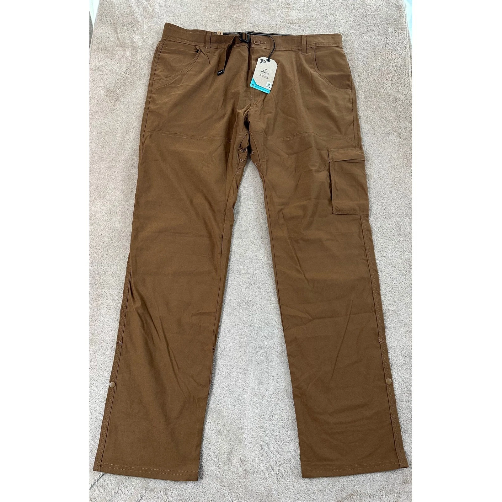 Prana Stretch Zion Slim Fit Pants II Men's 40x34 Brown Cargo Pants Hiking NEW
Opens in a new window