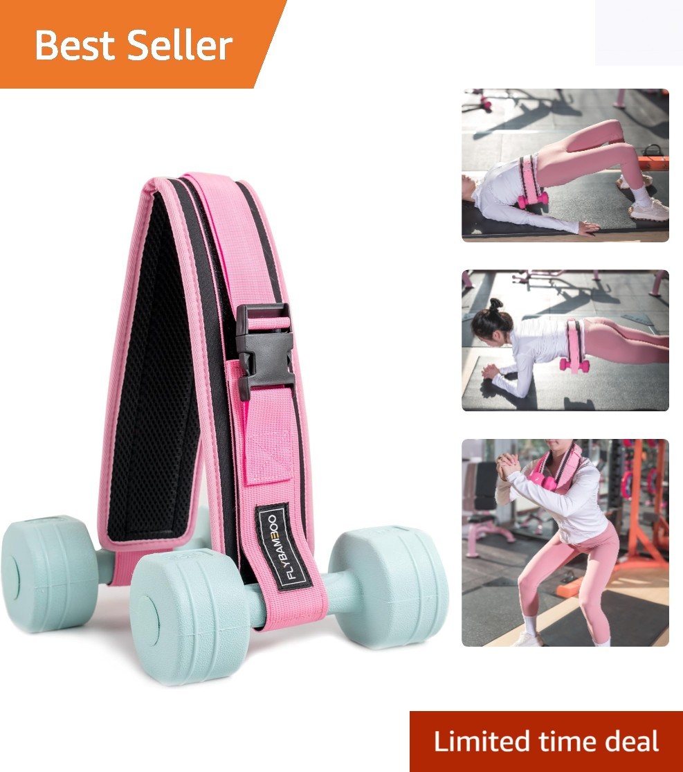 Glute Trainer Hip Thrust Belt: Comfortable, Adjustable & Perfect for Home or Gym