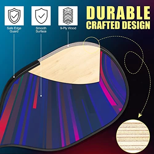 Pickleball Paddles, USAPA Approved Fiberglass Pickleball Set of 2/4 with Pickleball Paddles, USAPA Approved Fiberglass Pickleball Set of 2/4 with