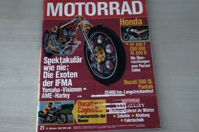 1) Motorrad 21/1982 - Cagiva Ala Rossa 350 mit 30 - Wirklich gut? Ducati 500 SL