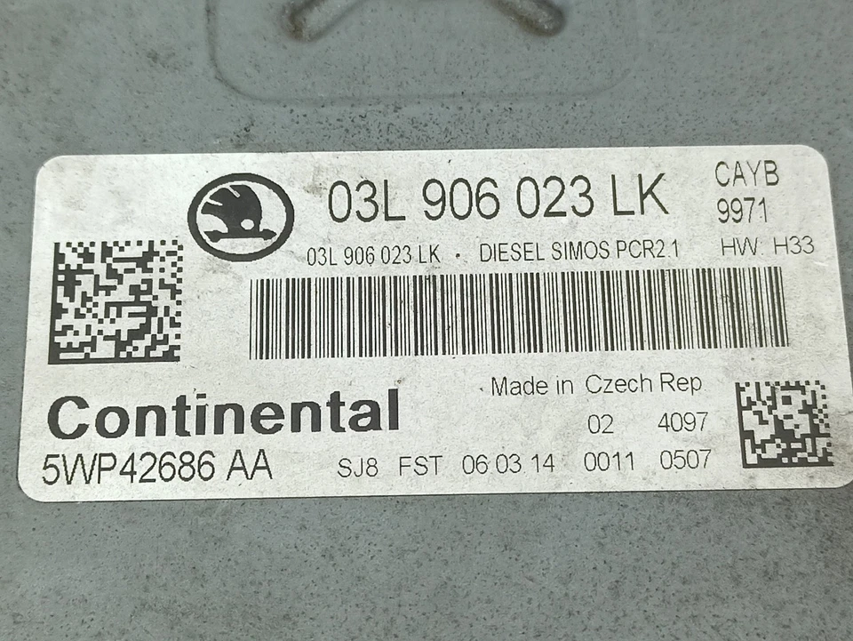 03L906023LK CENTRALITA MOTOR UCE / 156454 PARA SKODA ROOMSTER 5J7 1.6 TDI - Immagine 3 di 4