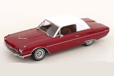 KK Scale 1966 Ford Thunderbird Coupe Dark Red Metallic 1:18 KKDC181382