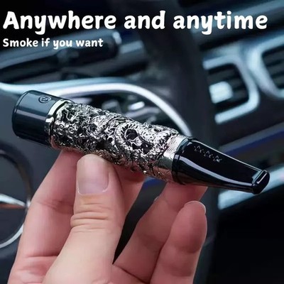 Smokeless Car Cigarette Holder Electric Lighter Ash Filter Rechargeable