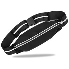 Triathlon Race Belt with Bib Holder Reflective Running Waist Pack Pouch