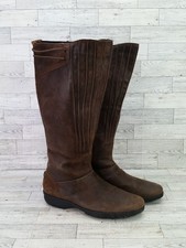 Women's Merrell Vera Peak Espresso Leather Riding Boots Brown Tall Z Size 10