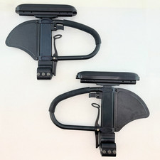 Wheel Chair Arm Rest With Mounts Wheelchair Adjustable Black Armrests Pair L/R
