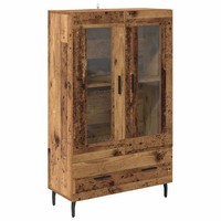 Rustikales Highboard Aus Altholz 69,5X31X115 Cm Wohnzimmer