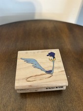 Rubber Stampede A724E ROAD RUNNER WB Looney Tunes Cartoon Character Wood Stamp