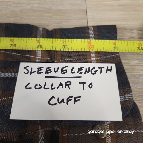 Viyella Mens XL Shirt Brown Plaid Cotton Wool Blend Button Up Long Sleeve Canada - Picture 10 of 12