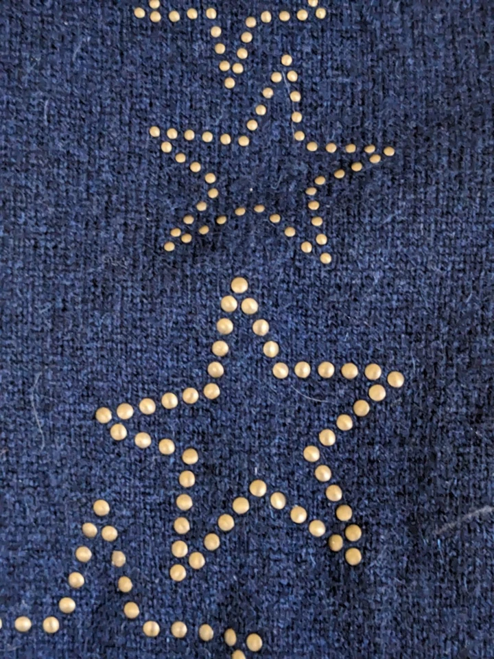 Suéter Charter Club Feminino M 100% Cashmere Luxo Estrelas da Marinha Aconchegante Herança - Imagem 4 de 4