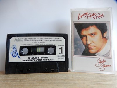 SHAKIN' STEVENS LIPSTICK POWDER & PAINT MUSIK KASSETTE TAPE MC CrO² 1985 EPIC
