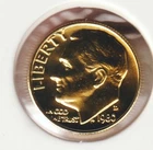 24k Gold Plate Rare Old US 1980 Liberty Roosevelt Dime Collector Collection Coin