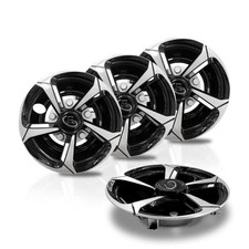 Golf Cart Wheel Covers Hub Caps for EZGO, Club Car, Yamaha Most Chrome Black