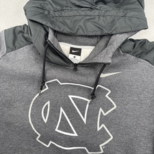 Nike Air Fleece MX North Carolina Tarheels Pullover Hoodie Mens XL Gray Football